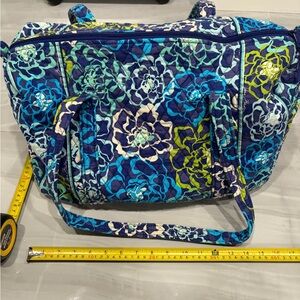 Vera Bradley Floral Quilted Tote Bag - Blue and Green